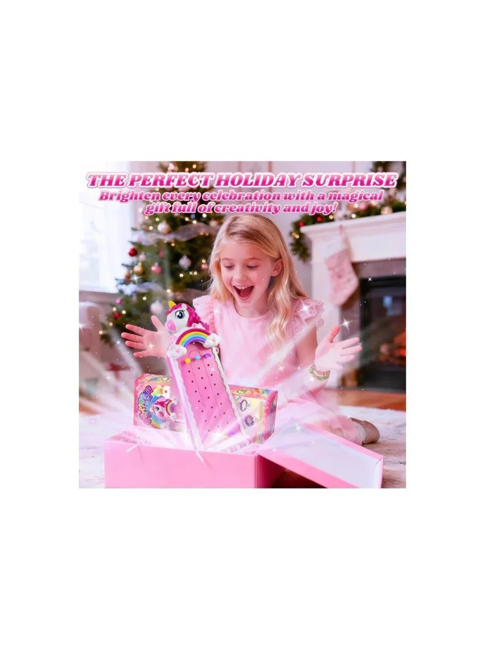 Unicorn Braiding Bracelet Making Kit For Girls Loom Charms Birthday Gift